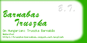 barnabas truszka business card