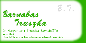 barnabas truszka business card
